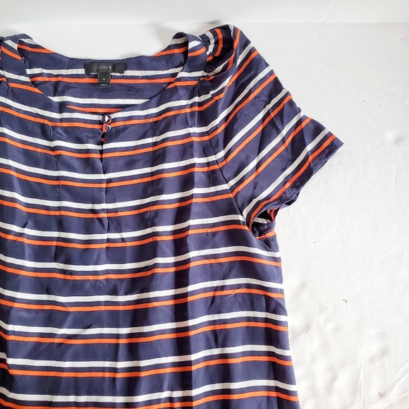 J. CREW Striped Silk Tunic Shift Dress 4 - Picture 2 of 10